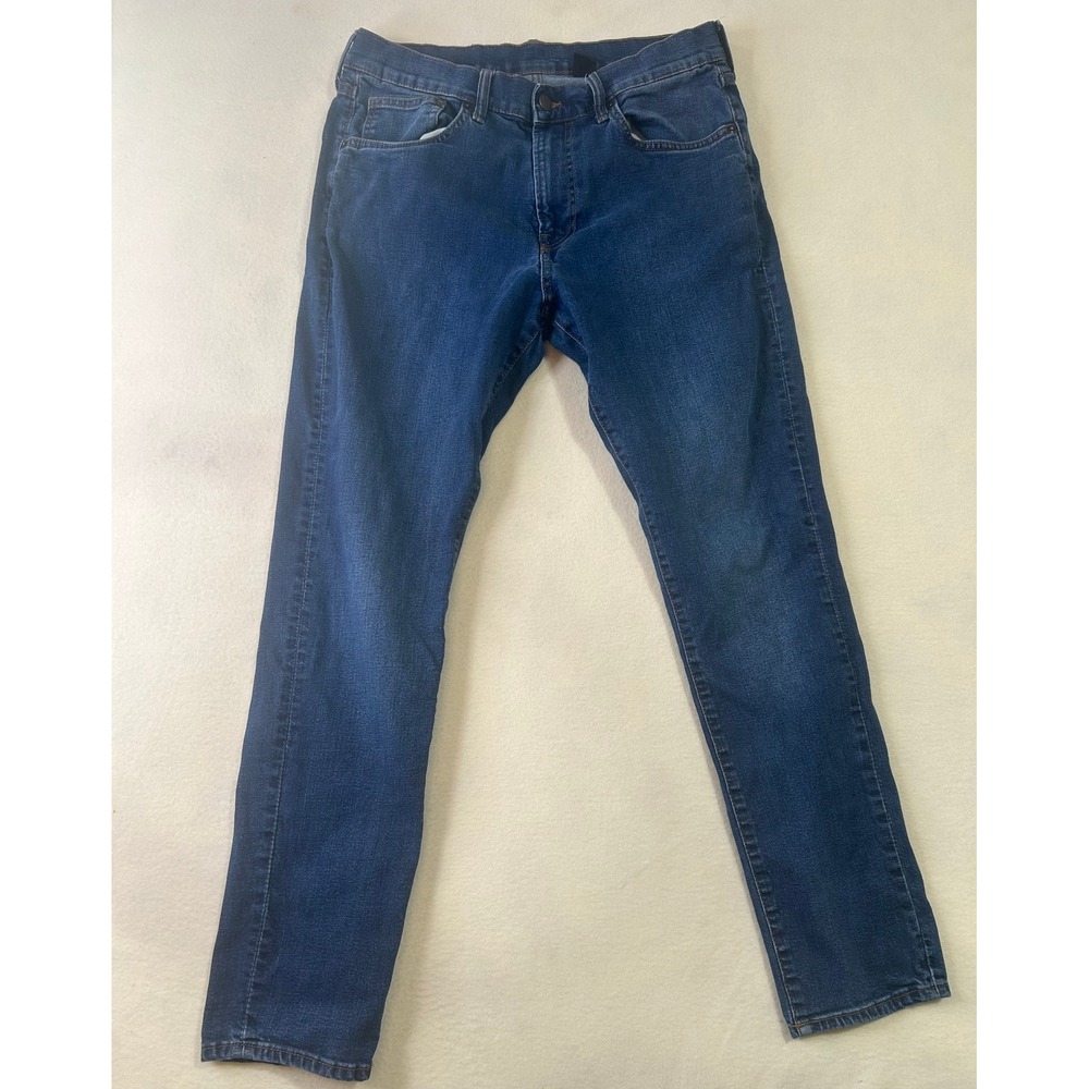 H&M &Denim Mens Skinny Jeans Dark Wash Blue Size 36 Slim Fit Pants